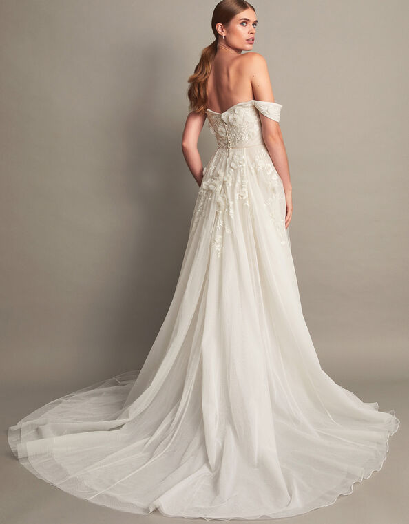 Luciane Off-Shoulder Wedding Dress, Ivory (IVORY), large