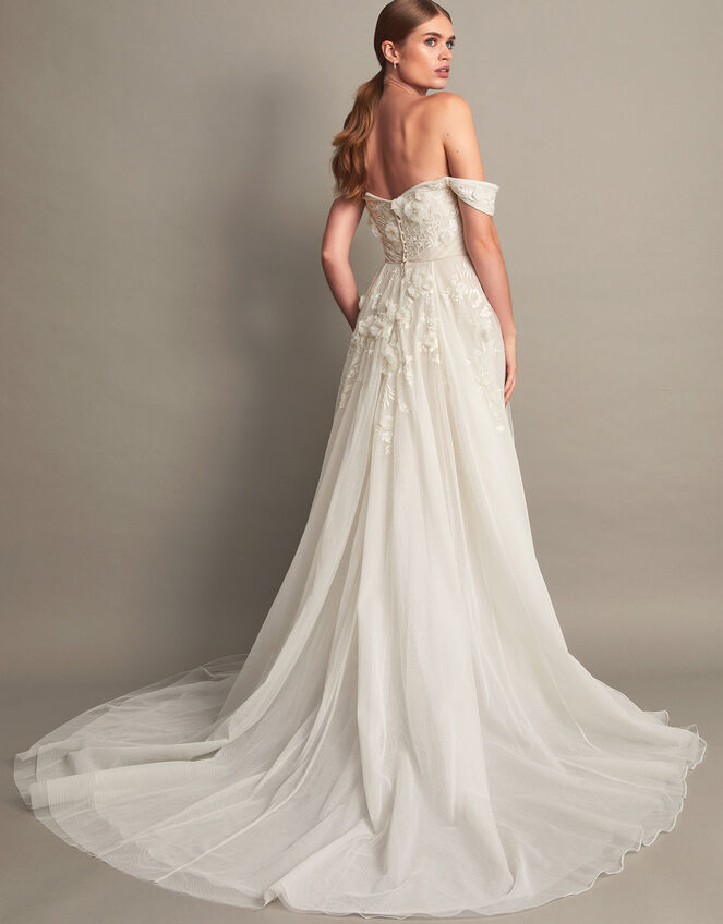 Luciane Off-Shoulder Wedding Dress, Ivory (IVORY), large
