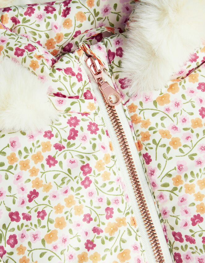 Baby Floral Butterfly Pocket Hooded Coat, Multi (MULTI), large