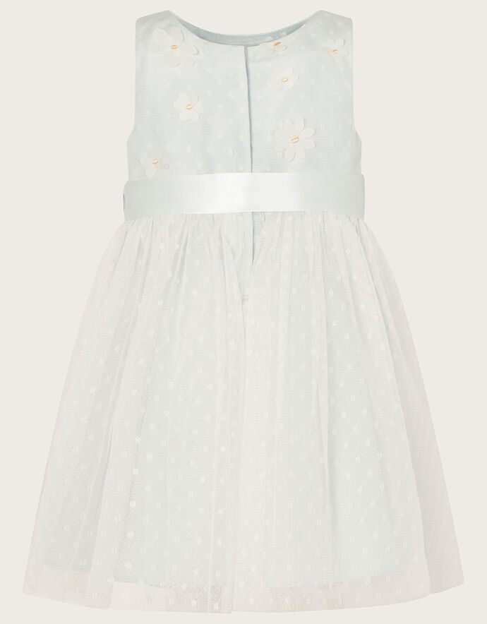 Baby Polka Dot Daisy Dress Blue