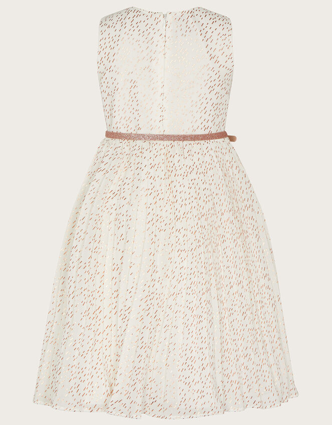 Marylin Pleated Dress, Ivory (IVORY), large