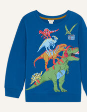 Rufus Dinosaur Sweatshirt, Blue (BLUE), large