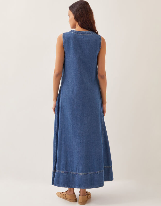 Tara A-Line Denim Dress, Blue (MID AUTHENTIC BLUE), large