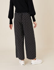 Spot Wide-Leg Trouser with LENZING™ ECOVERO™, Black (BLACK), large