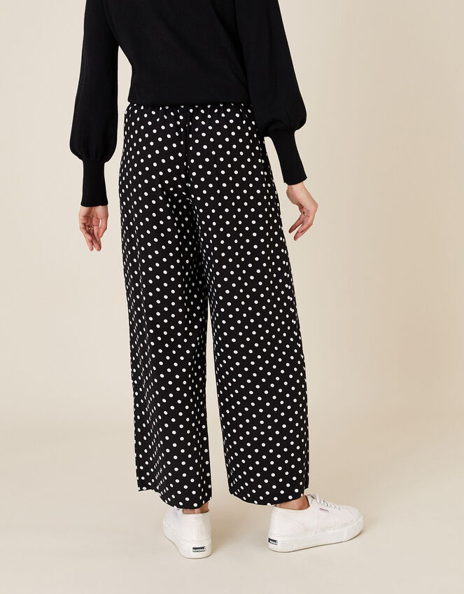 Spot Wide-Leg Trouser with LENZING™ ECOVERO™, Black (BLACK), large