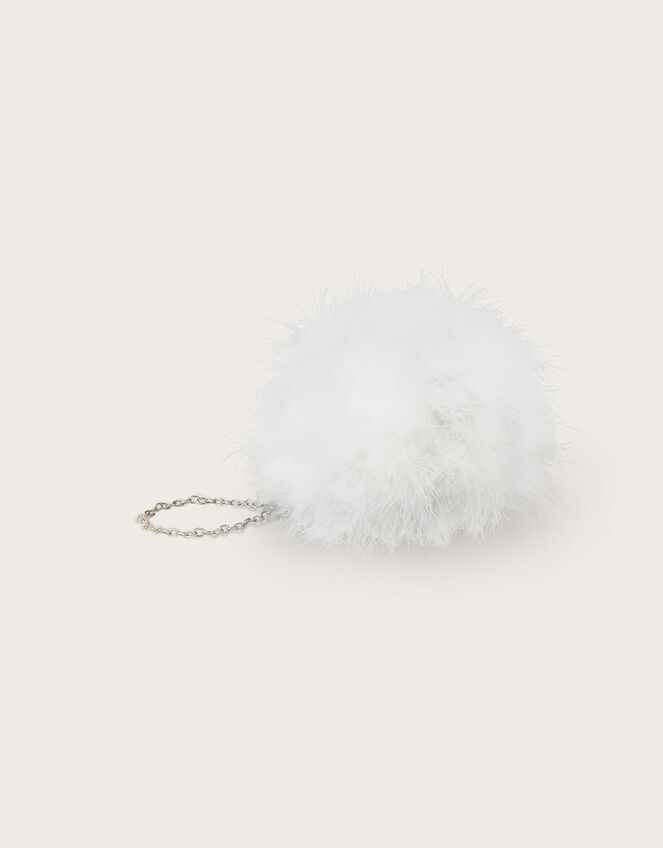 Feather Pom-Pom Bag, , large