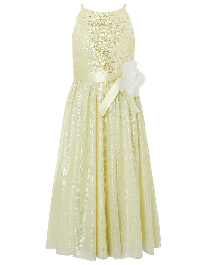 Truth Sequin Sparkle Maxi Dress, Yellow (LEMON), large