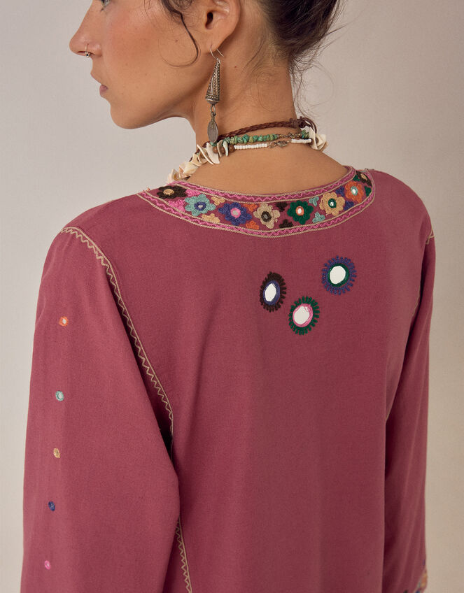 Maison Hotel Asha Embroidered Top, Pink (PINK), large