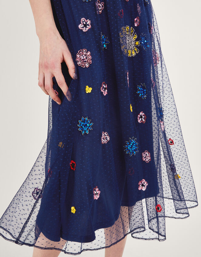 Fernada Embellished Dress, Blue (NAVY), large