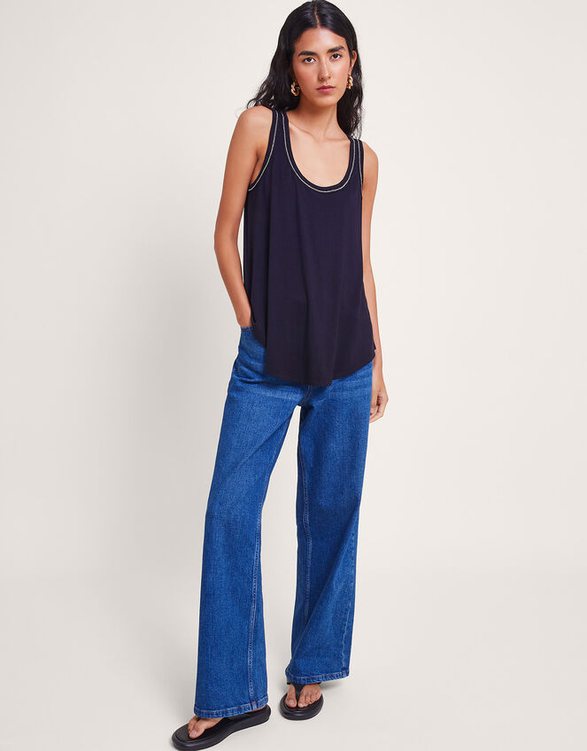 Jess Jersey Cami Top, Black (BLACK), large