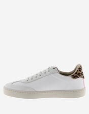 Victoria Berlin Leopard Print Trainers, Silver (SILVER), large