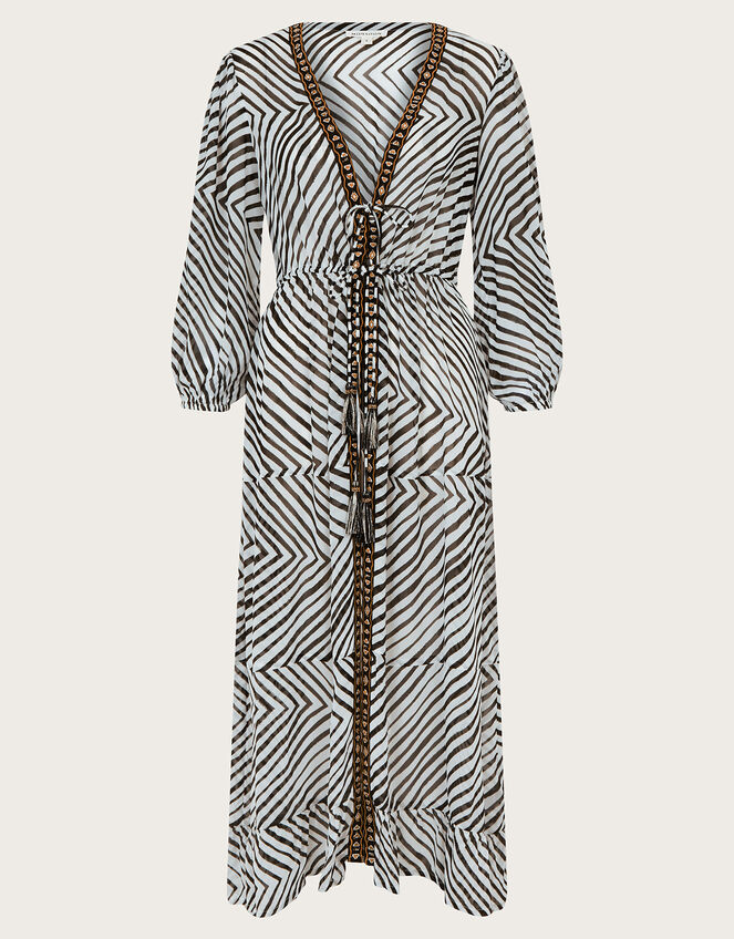 Zola Stripe Kaftan, Ivory (IVORY), large