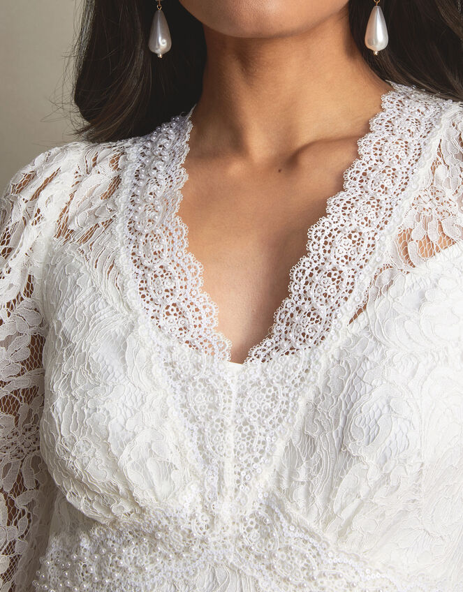 Emily Lace Bridal Dress, Ivory (IVORY), large