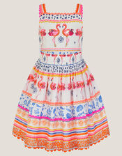 Sequin Embellished Flamingo Dress, Multi (MULTI), large