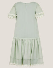 Antonia Drop Waist Flower Dress, Green (SAGE), large