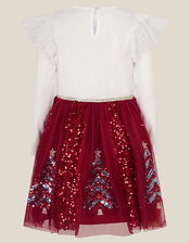 Christmas Tree Sequin Disco Dress, Ivory (IVORY), large
