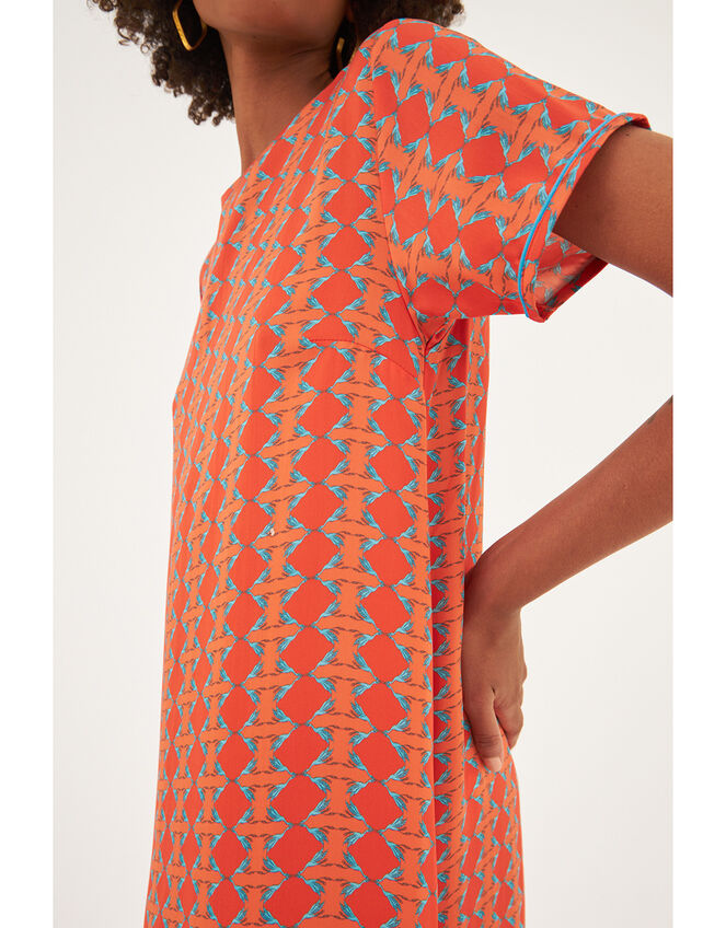DEEBA Swing Reversible Print Dress, Orange (ORANGE), large
