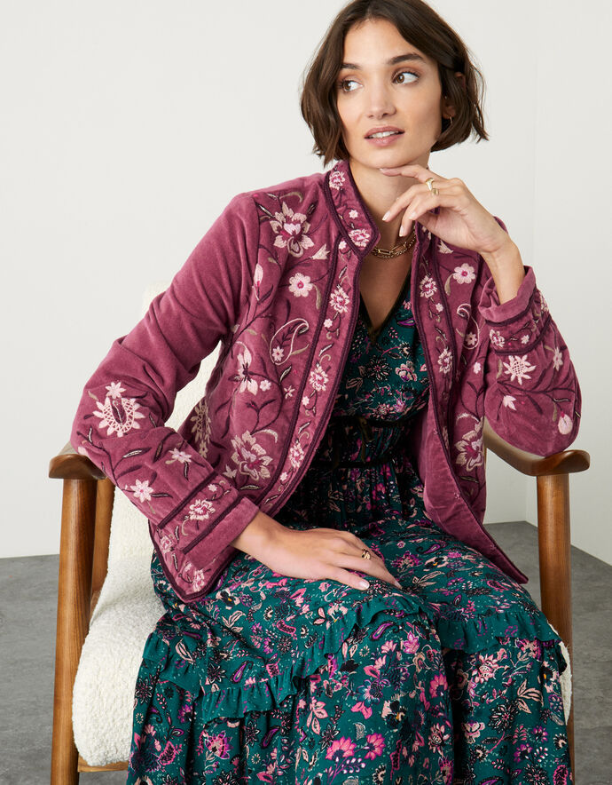 Jacket Embroidery pink