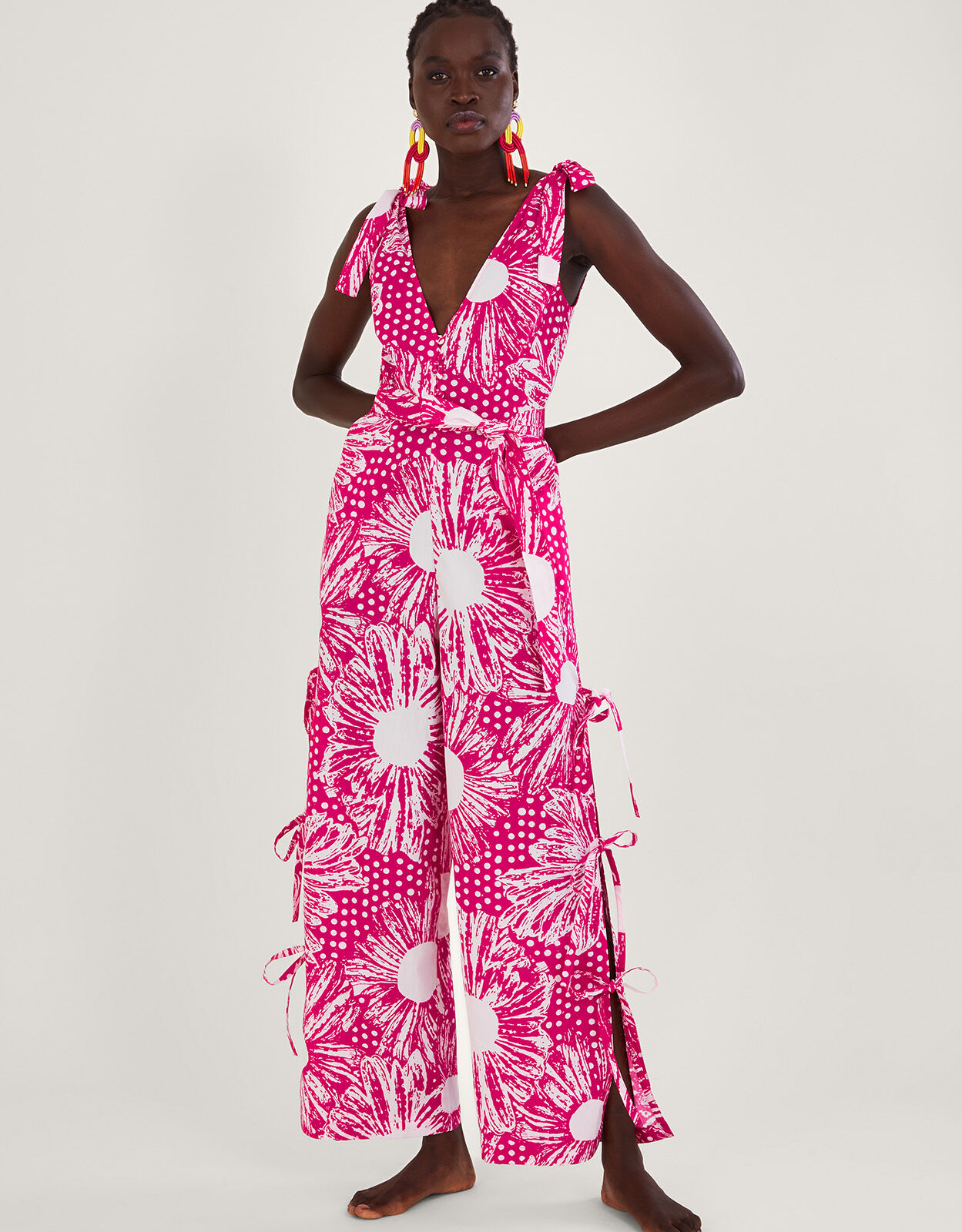 Mixed print jumpsuit outlet