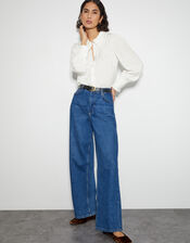 Fifi Frill Collar shirt, White (WHITE), large