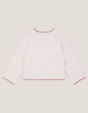 Unicorn Embellished Quilted Jacket, Ivory (IVORY), large