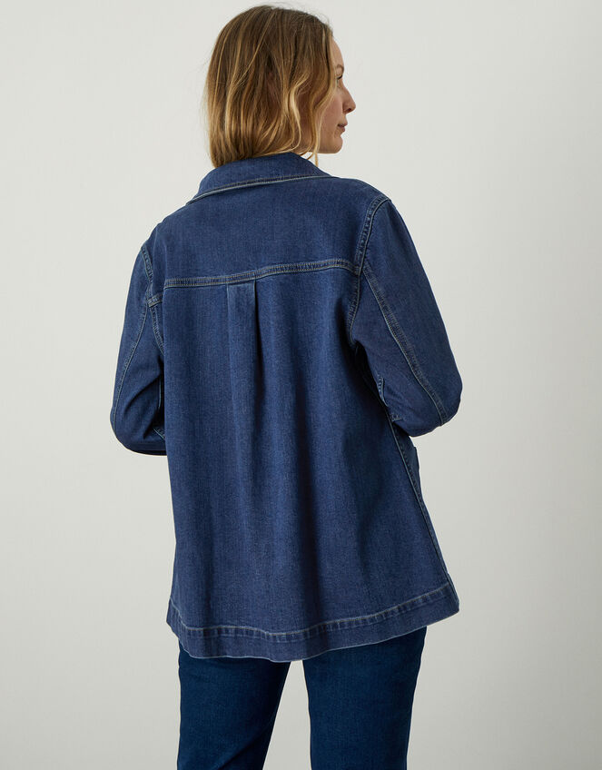 Mindy Denim Longline Jacket Blue