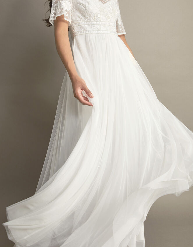 Ali Embroidered Bridal Maxi Dress, Ivory (IVORY), large
