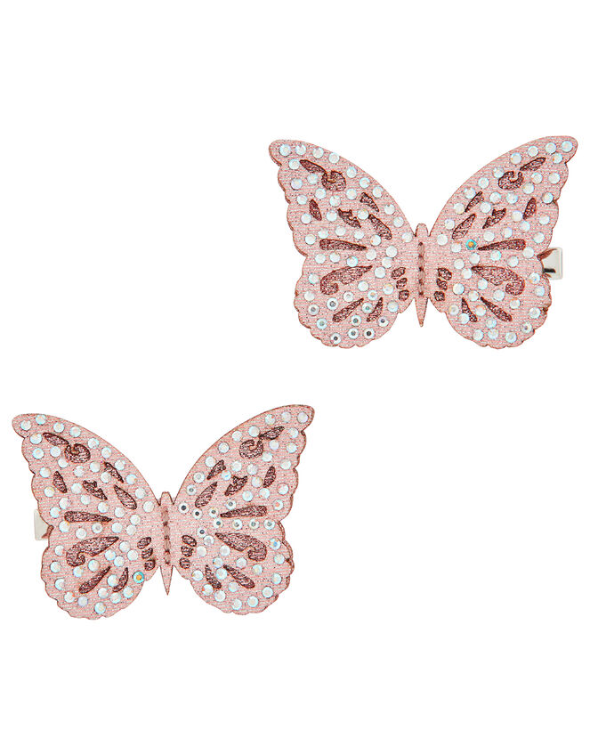 Nina Shimmer Butterfly Bag and Hair Clip Set, , large