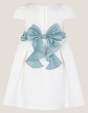 Baby Polly Cap Sleeve Bow Party Dress, Ivory (IVORY), large