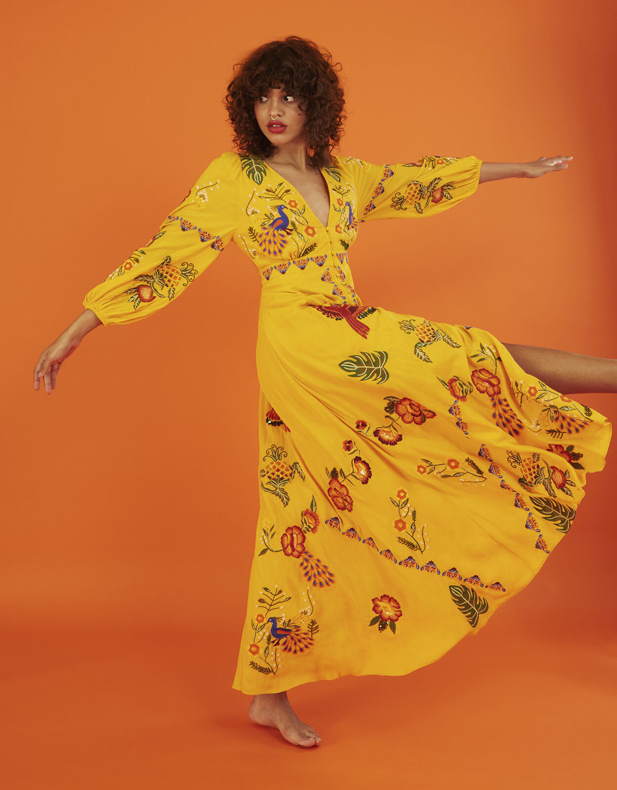 Yellow occasion dress uk hot sale