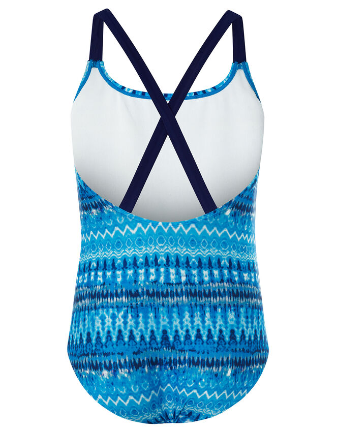 Cypress Tie Dye Swimsuit, Blue (BLUE), large