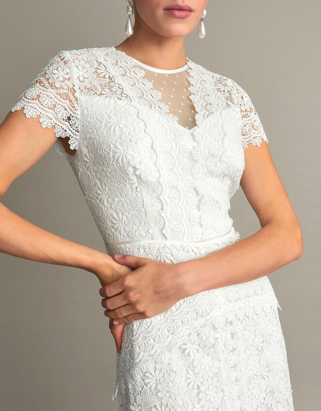 Sienna Lace Bridal Maxi Dress, Ivory (IVORY), large