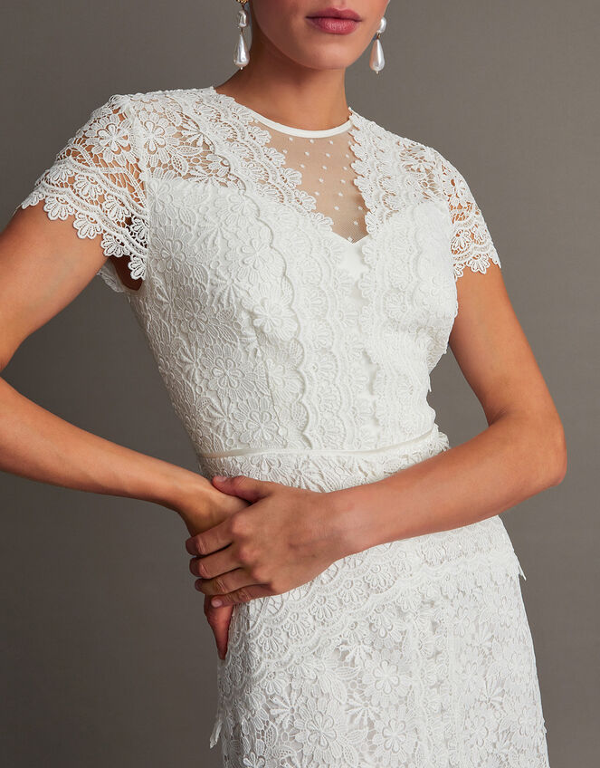 Sienna Lace Bridal Maxi Dress, Ivory (IVORY), large