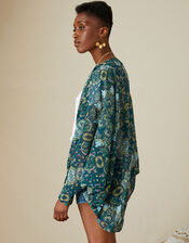 Medallion Print Cover Up in Recycled Polyester, , large