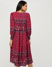 Deanna Printed Dress in LENZING™ ECOVERO™, Orange (CORAL), large