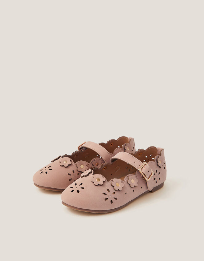 Flower Cutwork Ballet Flats