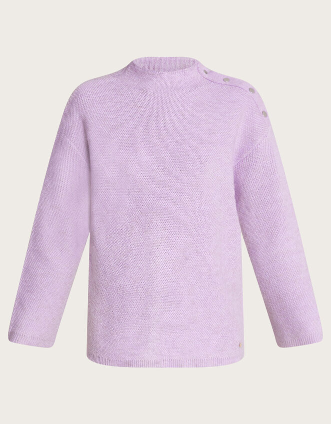 Billie Button Jumper, Purple (LILAC), large