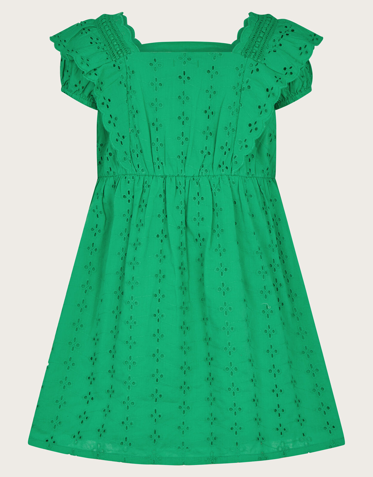 Broderie Frill Dress Green Girls Dresses Monsoon UK