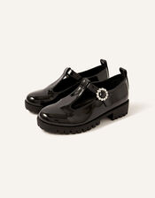 Patent Mary Jane Shoes, Black (BLACK), large