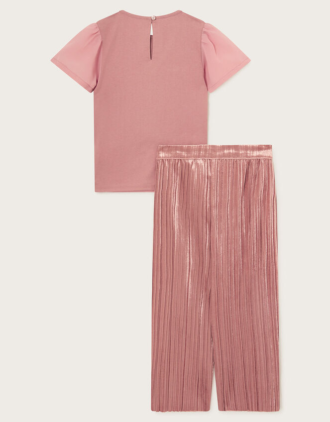 Party Sequin Top and Trousers Set, Pink (PINK), large