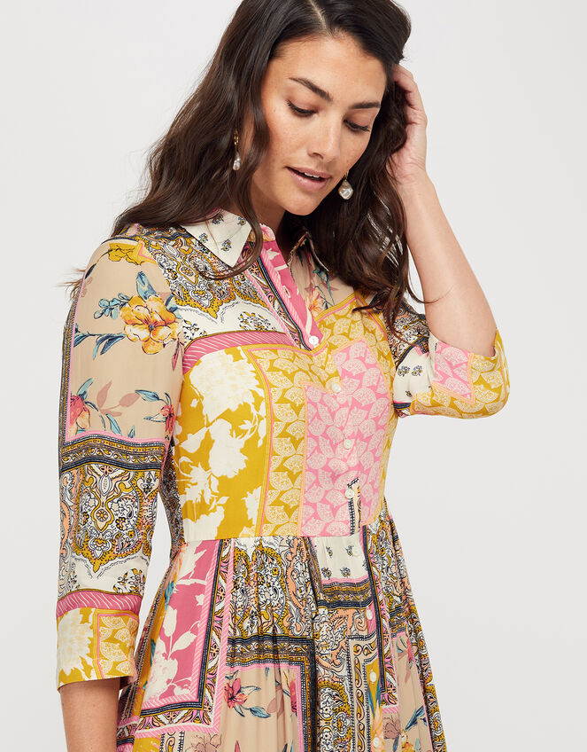 Scandi Print Shirt Dress, Ivory (IVORY), large