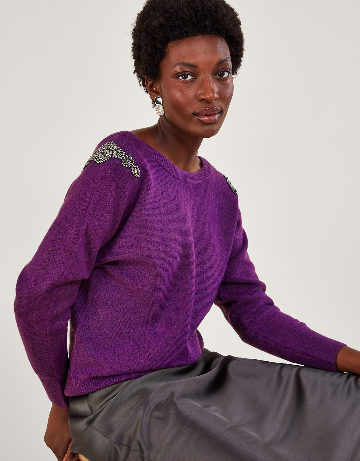 Ladies purple jumper cheap