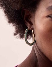 Gas Bijoux Creo Luck Gold-Plated Bead Hoop Earrings, , large