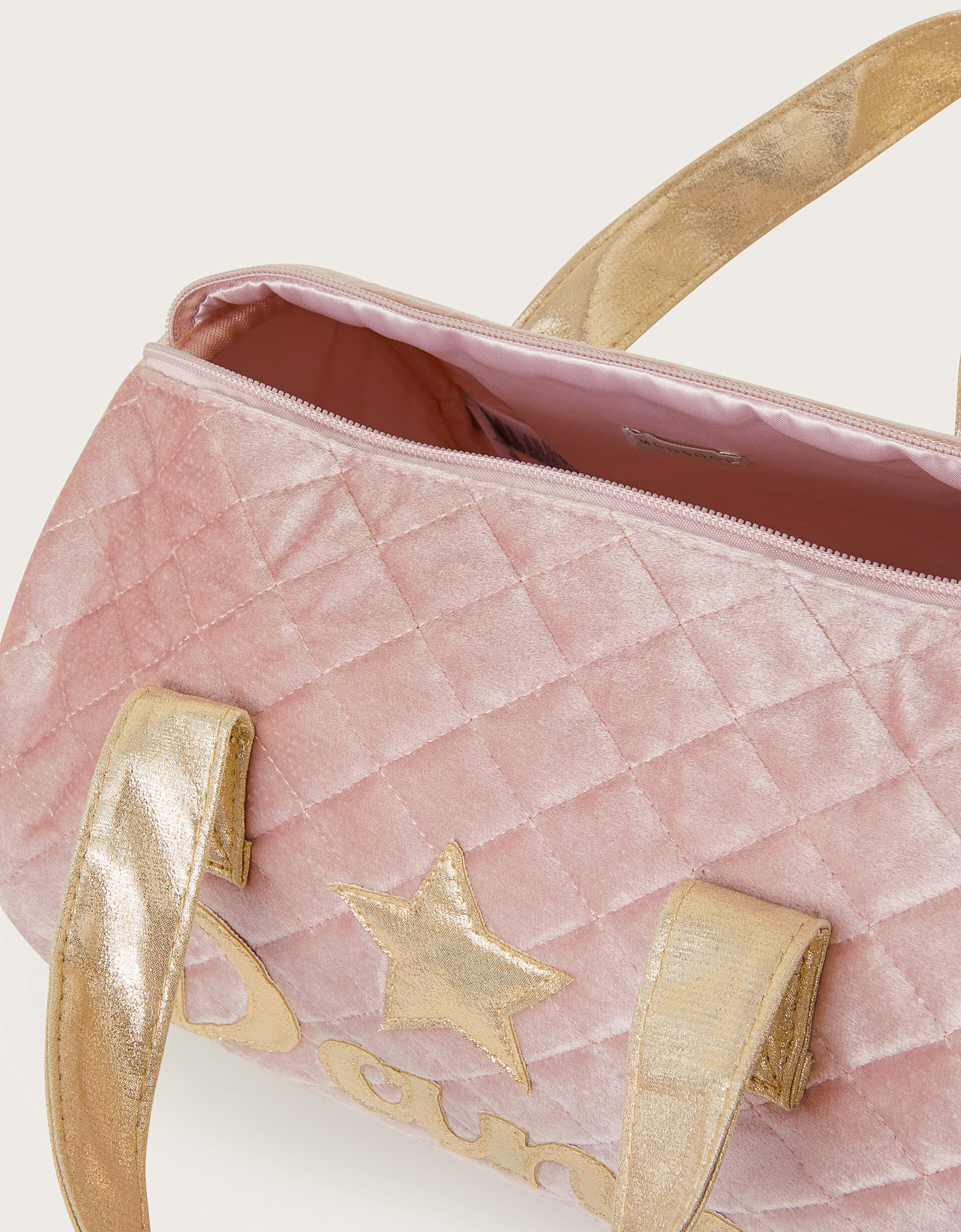 Pink velvet duffle bag best sale