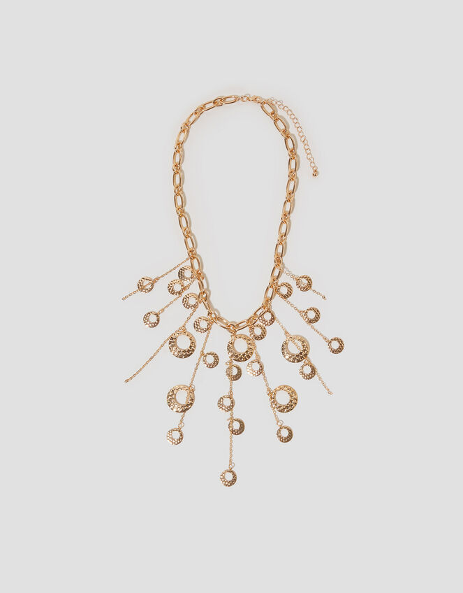 Circle Chandelier Chain Necklace, , large