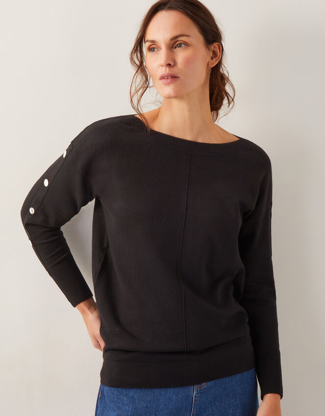 Bria Batwing Sweater, Black (BLACK), large