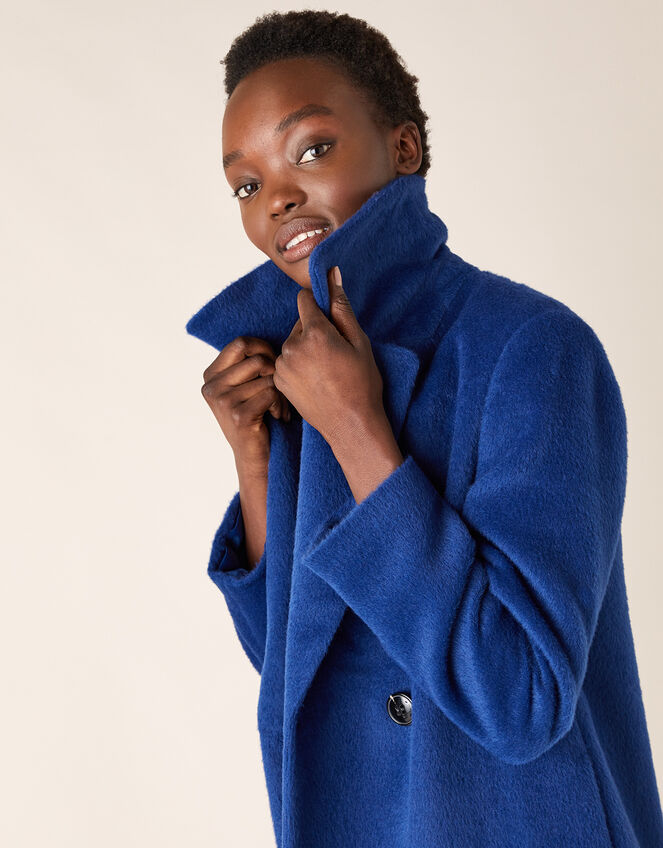 Eliza Textured Coat, Blue (BLUE), large