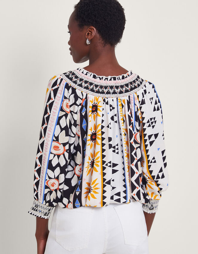 Corey Bubble Hem Top, Ivory (IVORY), large