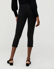 Idabella Capri Jeans with Organic Cotton, Black (BLACK), large