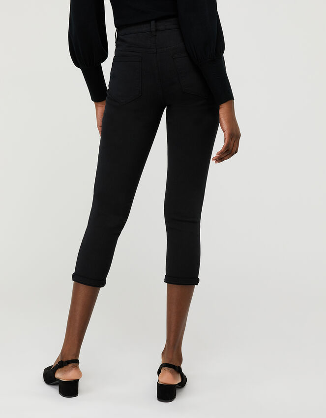 Idabella Capri Jeans with Organic Cotton, Black (BLACK), large